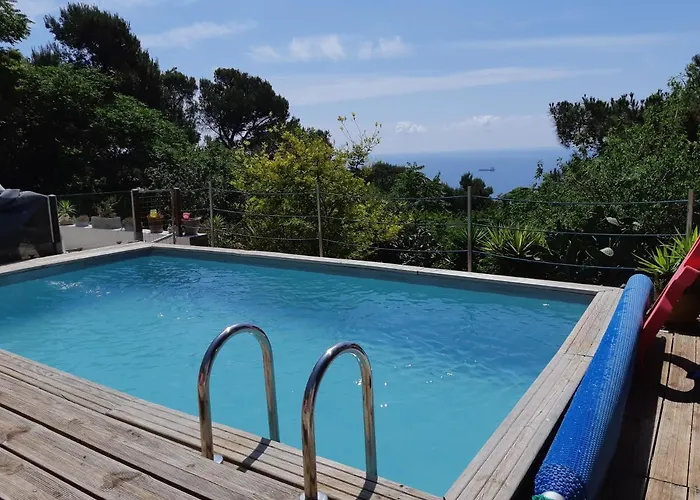 Haut De Villa Au Mont St Clair Vue Exceptionnelle Mer Et Foret Terrasses, Piscine, Petanque, Solarium Prives